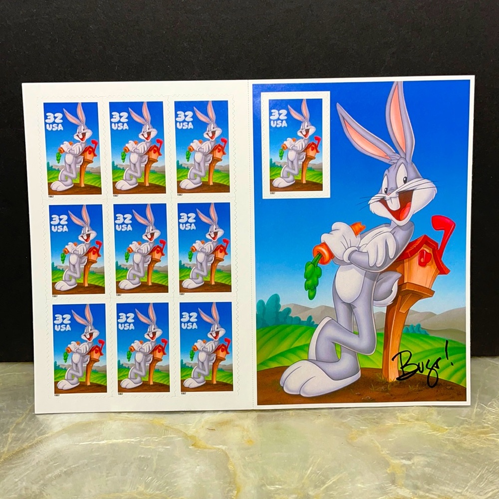 Vintage 1997 "Bugs Bunny"  Sheet of 10 stamps unused! "Whats Up Doc?"